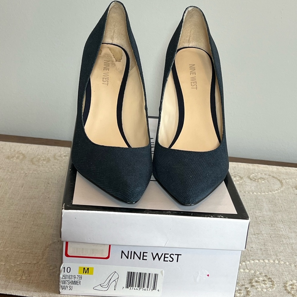 Nine West Women's Dark Navy Heels, size 10